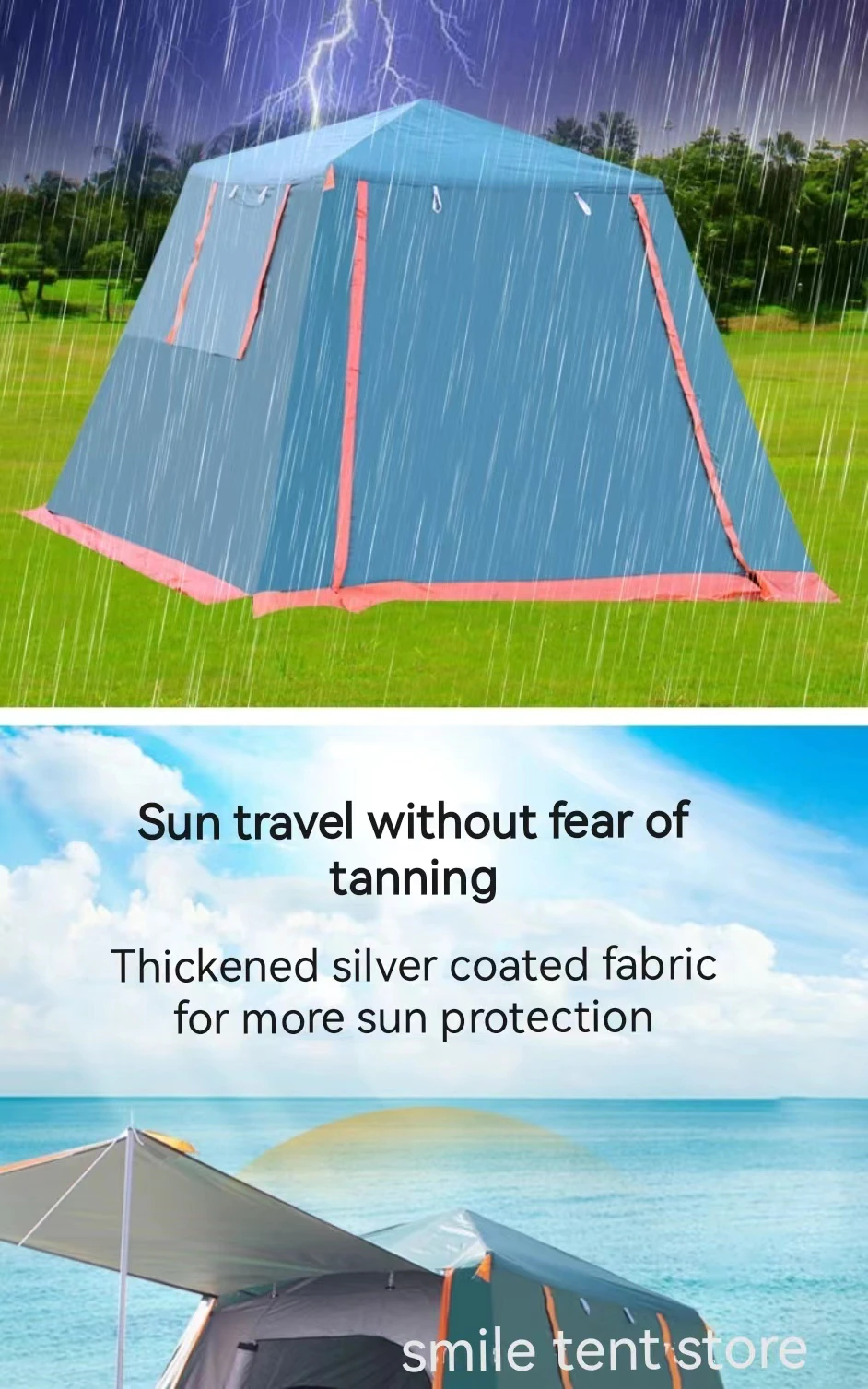 Cheap Goat Tents Outdoor Hydraulic Automatic 4 6 Air defense Rainstorm Double Camping Tent Camping Is Prevented Bask In Tents   